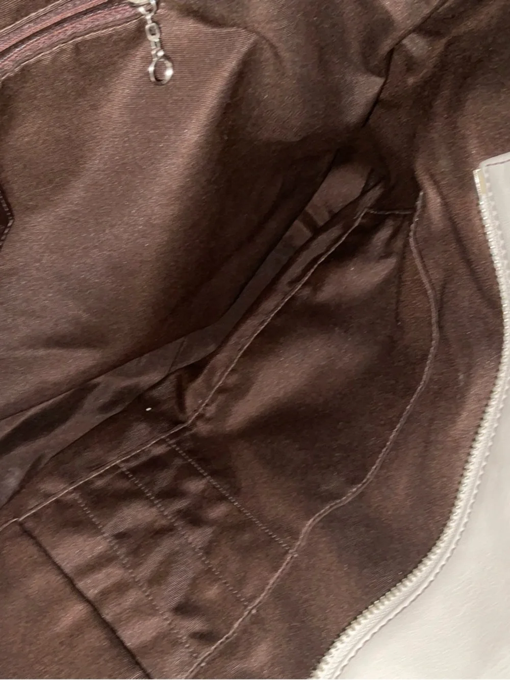 Coach White and Brown Leather Travel Tote - Picture 10 of 10